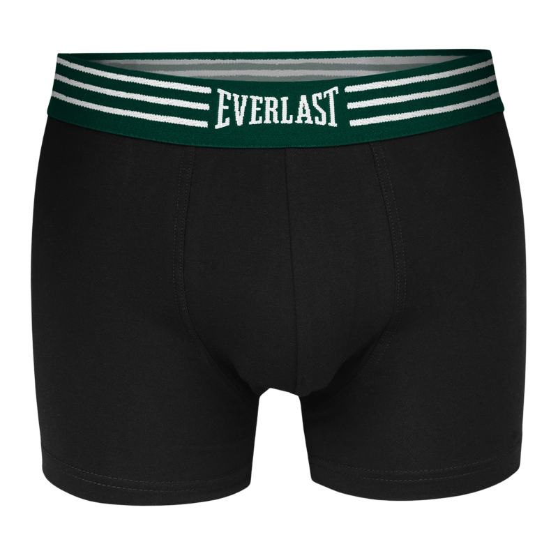Bokserki męskie Everlast czarne z zieloną gumą
