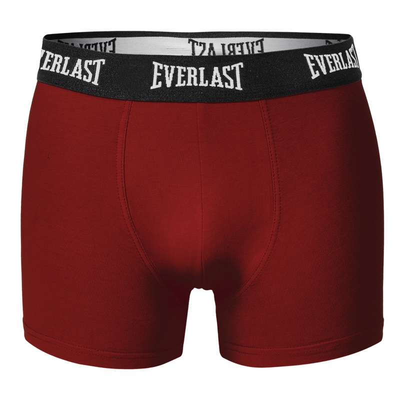 Bokserki męskie Everlast bordowe z czarną gumą