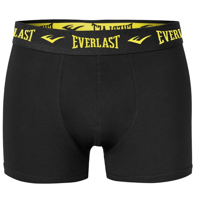 Bokserki męskie Everlast czarne z żółtym logo