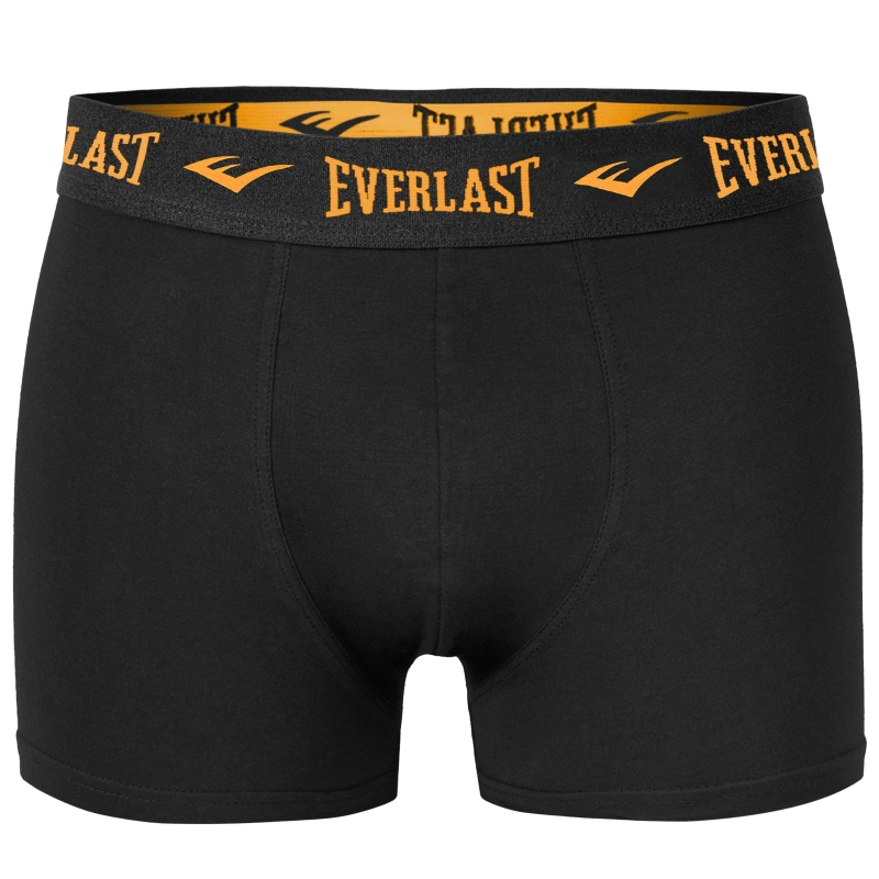 Bokserki męskie Everlast czarne z pomarańczowym logo