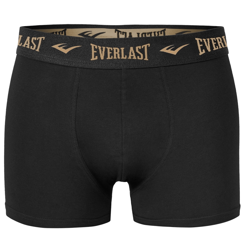Bokserki męskie Everlast czarne z beżowym logo