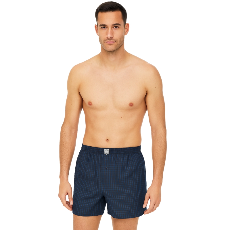 Bokserki Lee Cooper w granatową kratkę Model