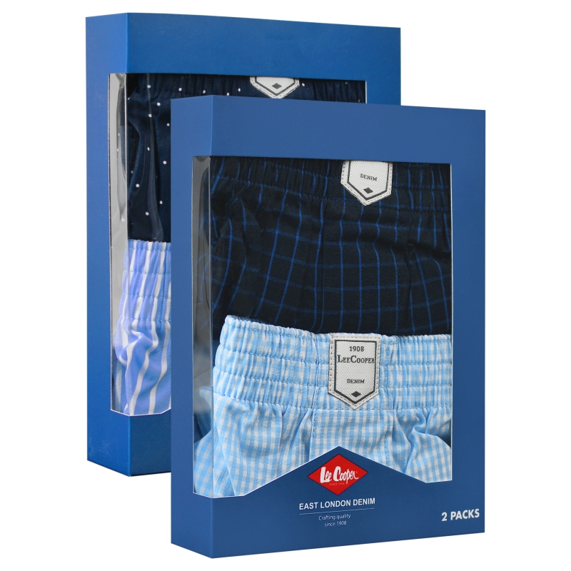 Opakowanie bokserek męskich Lee Cooper w niebieskich odcieniach