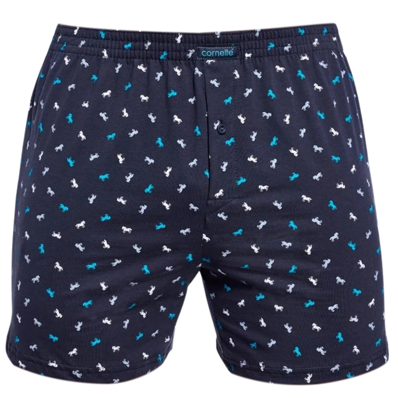 Cornette bokserki niebieskie z drobnymi zwierzętami