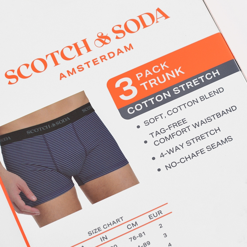 Bokserki Scotch&Soda Cotton Stretch, informacje na opakowaniu