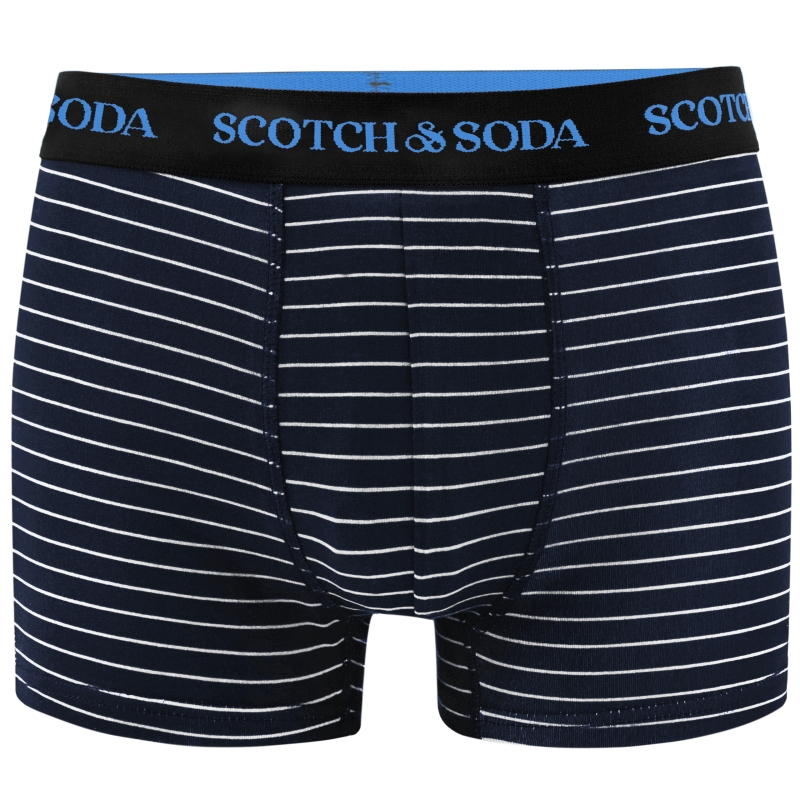Bokserki męskie Scotch&Soda granatowe w białe paski