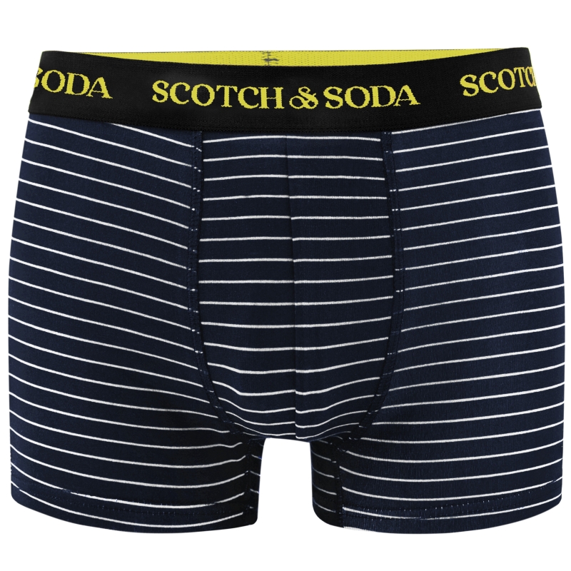 Bokserki męskie Scotch&Soda granatowe w białe paski