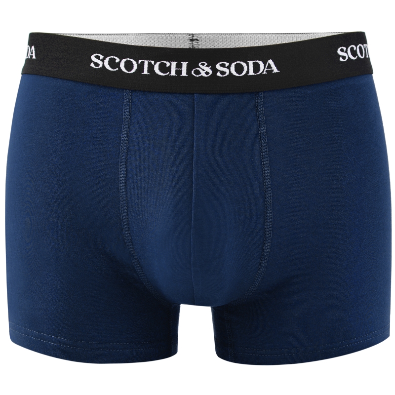 Bokserki męskie Scotch&Soda granatowe z czarną gumą