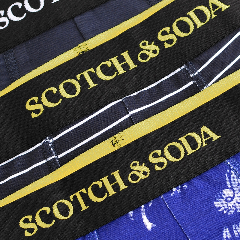 Gumy bokserek męskich Scotch&Soda w kolorach czerni i żółci