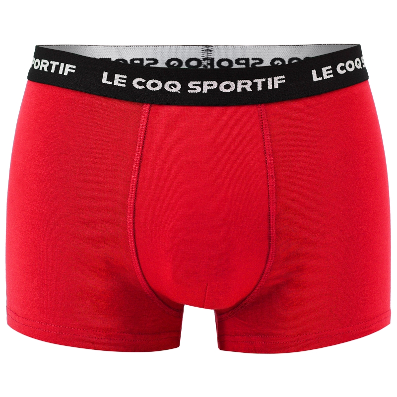 Bokserki męskie Le Coq Sportif czerwone z czarną gumą