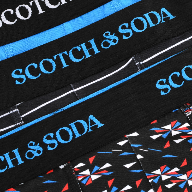 Pas i nadruk bokserki Scotch&Soda detal kolorowy print