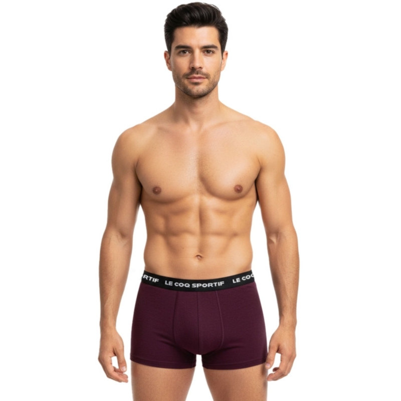Bokserki męskie Le Coq Sportif bordowe na Model