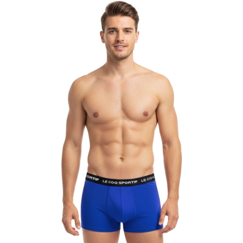 Bokserki męskie Le Coq Sportif niebieskie na Model