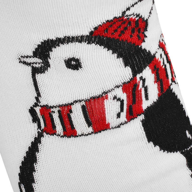 Pingwin w czapce i szaliku na białej skarpecie Lee Cooper