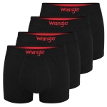 WRANGLER Zestaw Bokserki Męskie 22055 Czarny Bawełna 4 pak