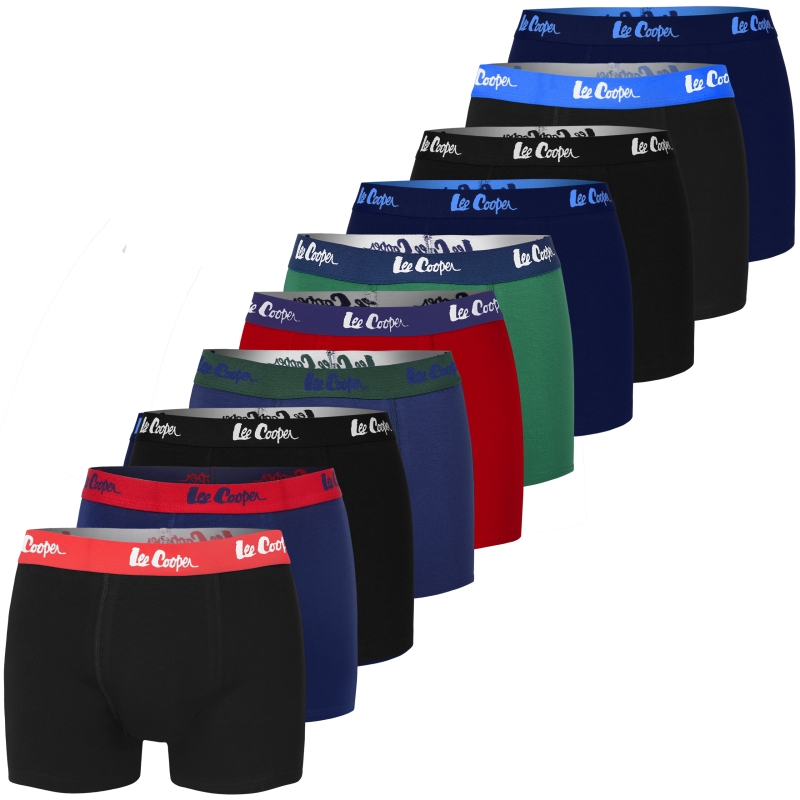 Lee Cooper Męskie Bokserki Wielokolorowe Bawełniane 10 sztuk