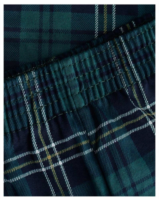 Spodnie piżamy męskiej Cornette w zieloną kratkę