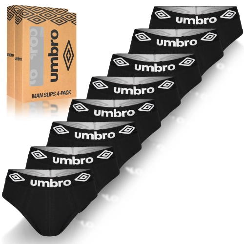 Umbro Majtki Slipy Męskie Bawełniane Zestaw 8 sztuk