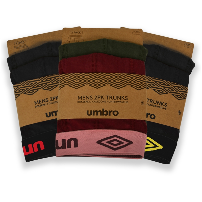 UMBRO bokserki – 6 sztuk męskich w mixie kolorów z elastycznym pasem