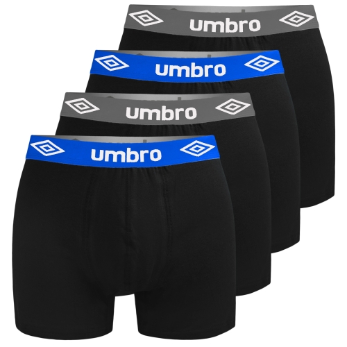 Bokserki Męskie Umbro Czarny Zestaw Bawełniane 4 sztuki