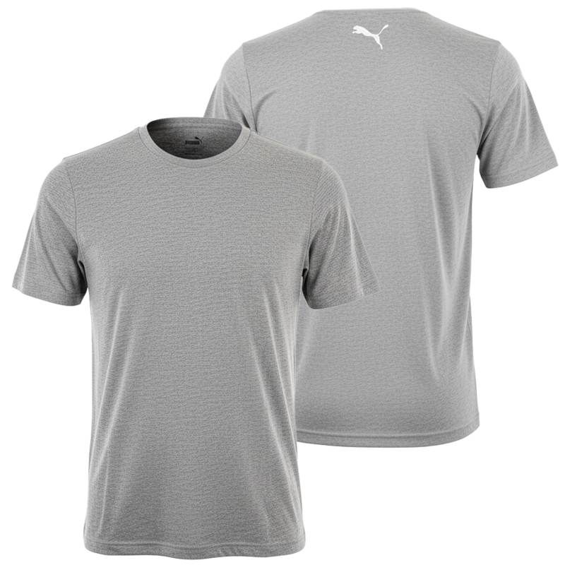 T-Shirt męski Puma szary z krótkim rękawem