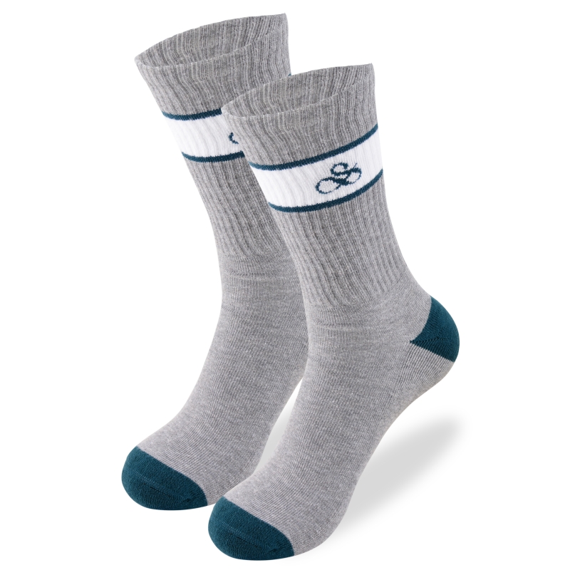 Skarpety męskie Scotch and Soda szare z granatowymi detalami