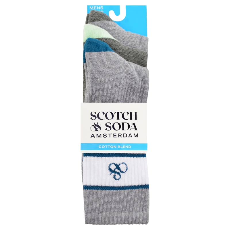 Skarpety męskie Scotch and Soda szare w opakowaniu