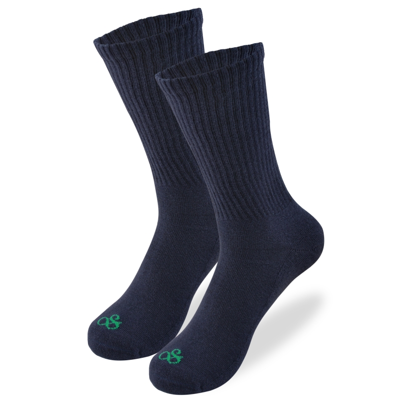 Skarpety męskie Scotch and Soda granatowe z zielonym haftem