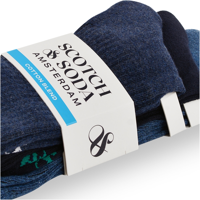 Opakowanie skarpet męskich Scotch and Soda niebieskich