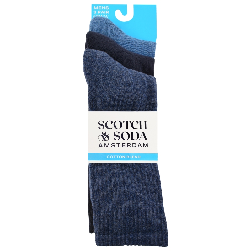 Skarpety męskie Scotch and Soda niebieskie w opakowaniu