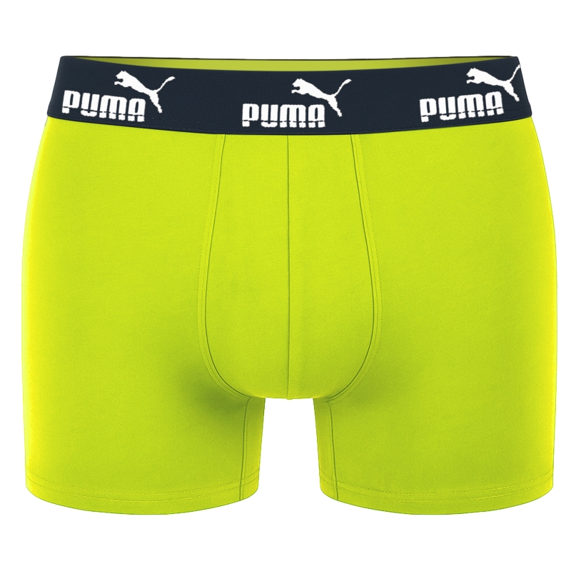 Limonkowe bokserki męskie Puma bawełna