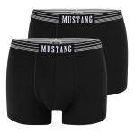 MUSTANG Bokserki Męskie Bawełniane BM1051 2 sztuki Czarne
