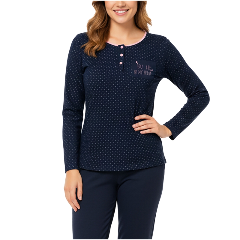 Góra piżamy damskiej Infiore granatowa