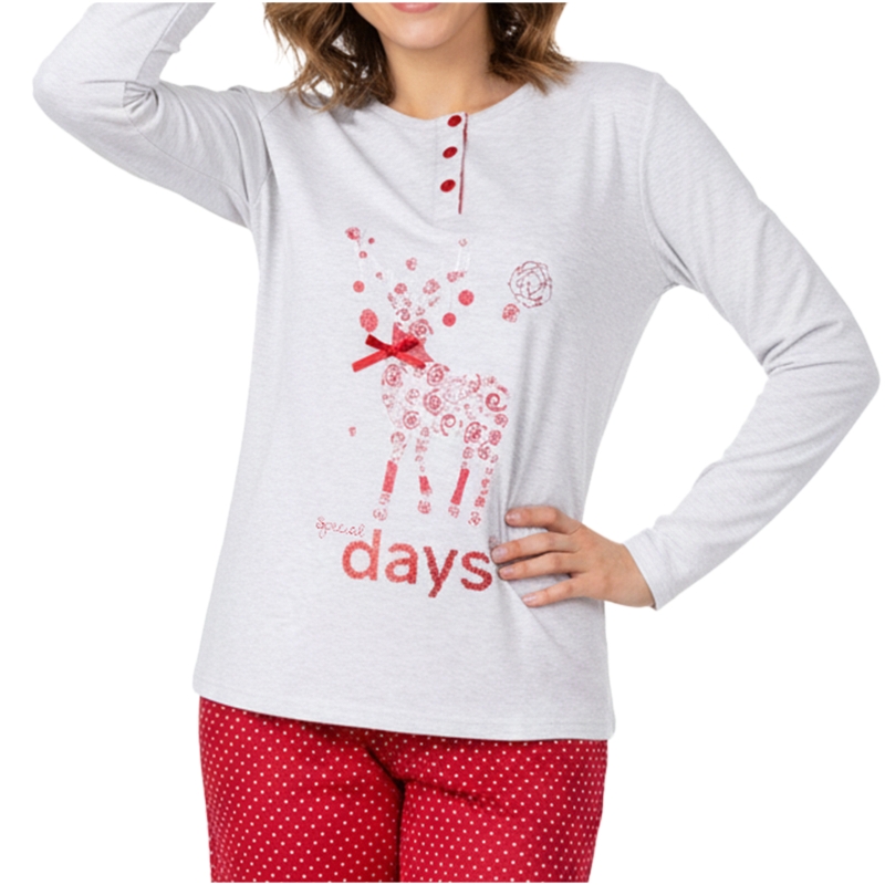 Góra piżamy damskiej Infiore z motywem renifera