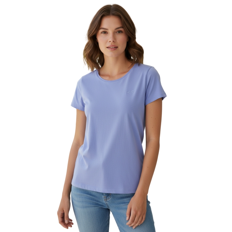 4F T-shirt Koszulka Damska TTSHF580 Denim Model