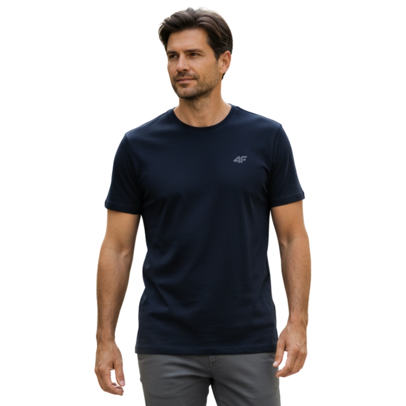 Granatowa koszulka męska 4F T-shirt TTSHM536 z krótkim rękawem Model