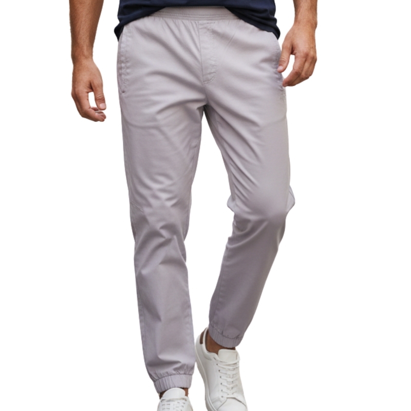 Męskie jasnoszare spodnie dresowe jogger 4F Model
