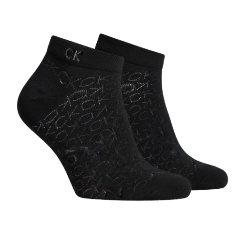 CALVIN KLEIN Skarpety Męskie Krótkie Bawełna 2 Pary Czarne ONE SIZE