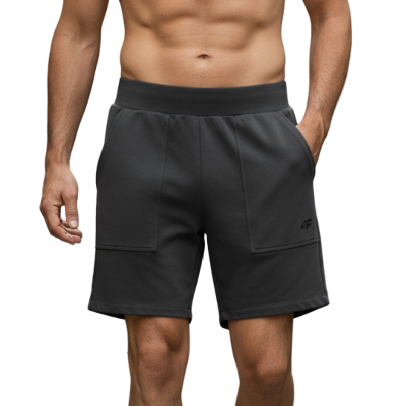 4F Spodenki Meskie Dresowe TSHOM074 Szare Model