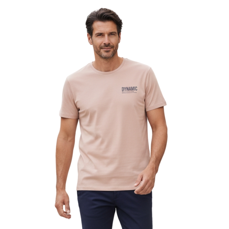 4F T-shirt Koszulka Męska TSM024 Łososiowa Model