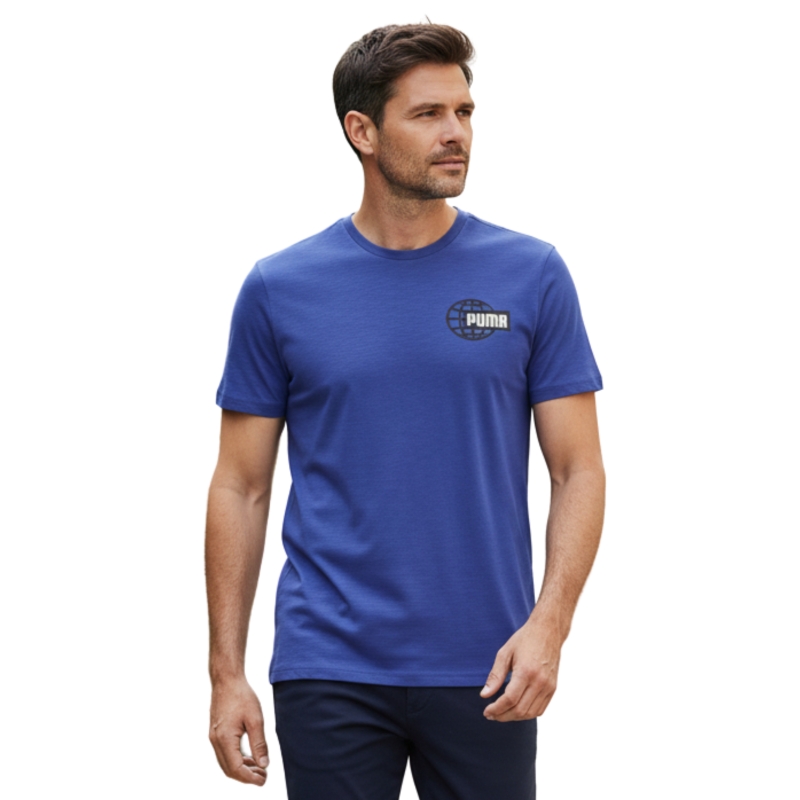PUMA Koszulka Męska T-SHIRT 52323792 Fioletowa Model