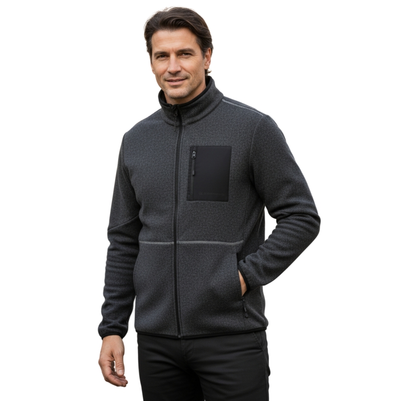 CHAMPION Bluza Męska Rozpinana 216719 Szara Model