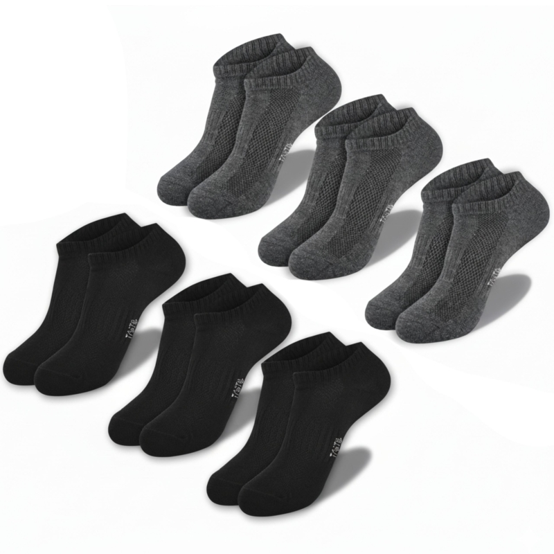 Zestaw 6 par męskich stopek TASTIQ PREMIUM BLACKMIX bawełnianych