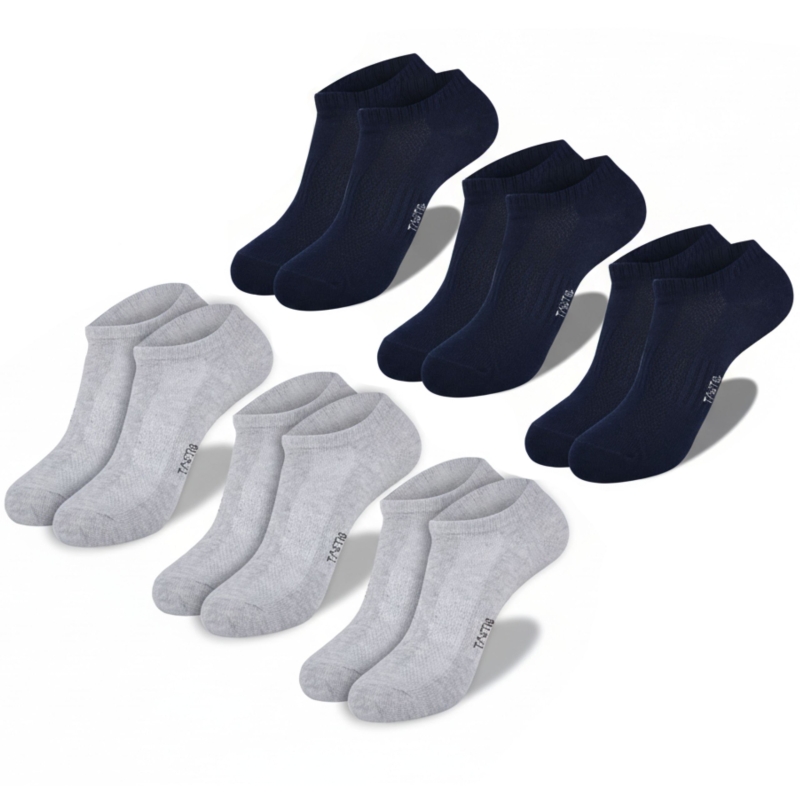 Zestaw 6 par męskich skarpetek stopek TASTIQ PREMIUM w kolorze navy mix