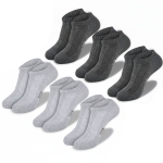 TASTIQ PREMIUM Skarpetki Stopki Męskie Szare Bawełna 6 Par