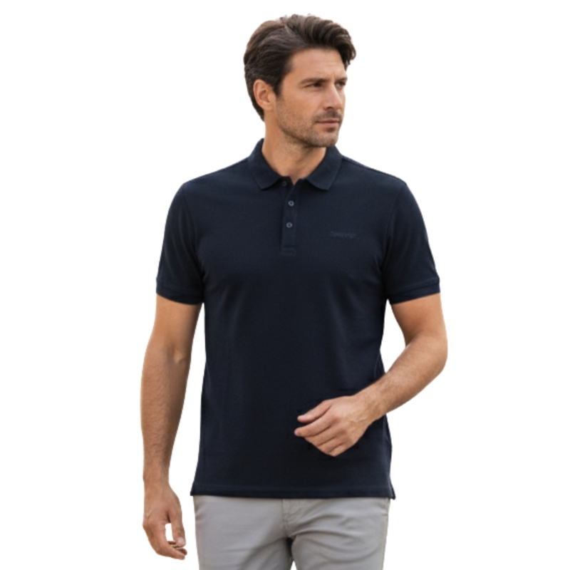 HI-TEC Koszulka Męska T-shirt Polo Bawełniana ROMSO Granatowa Model