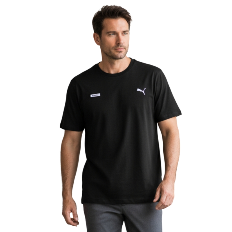 Puma Koszulka Męska Bawełna Czarna DESERT ROAD Model