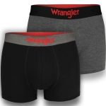 WRANGLER Bokserki Męskie TRUNK Bawełna 22055 2 pak Czarne Szare