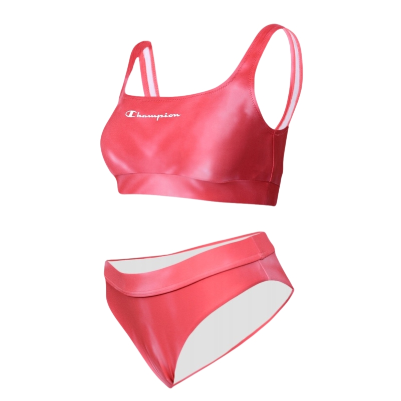 Różowy kostium kąpielowy Champion bikini – prezentacja całego zestawu