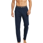 Mustang Spodnie Piżamowe Bawełniane Długie Granatowe